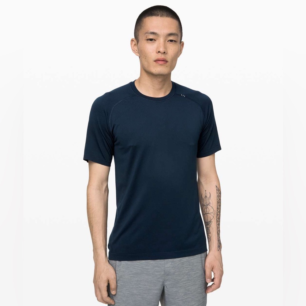 NWT Lululemon Metal Vent Tech Short Sleeve True Navy Blue Size Medium